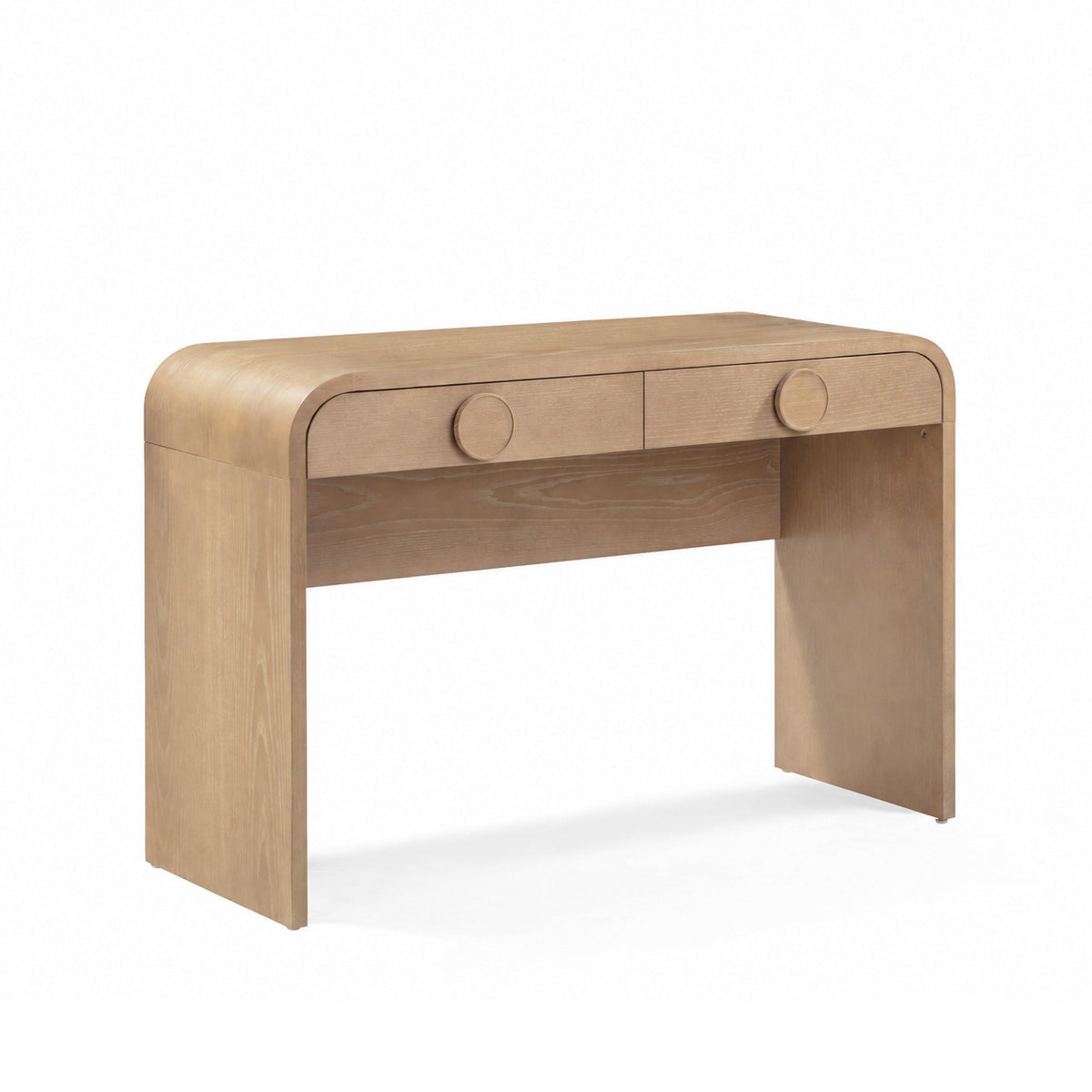 Moonrise 48" Natural Ash 2-Drawer Desk by TOV Furniture at Eve Furniture