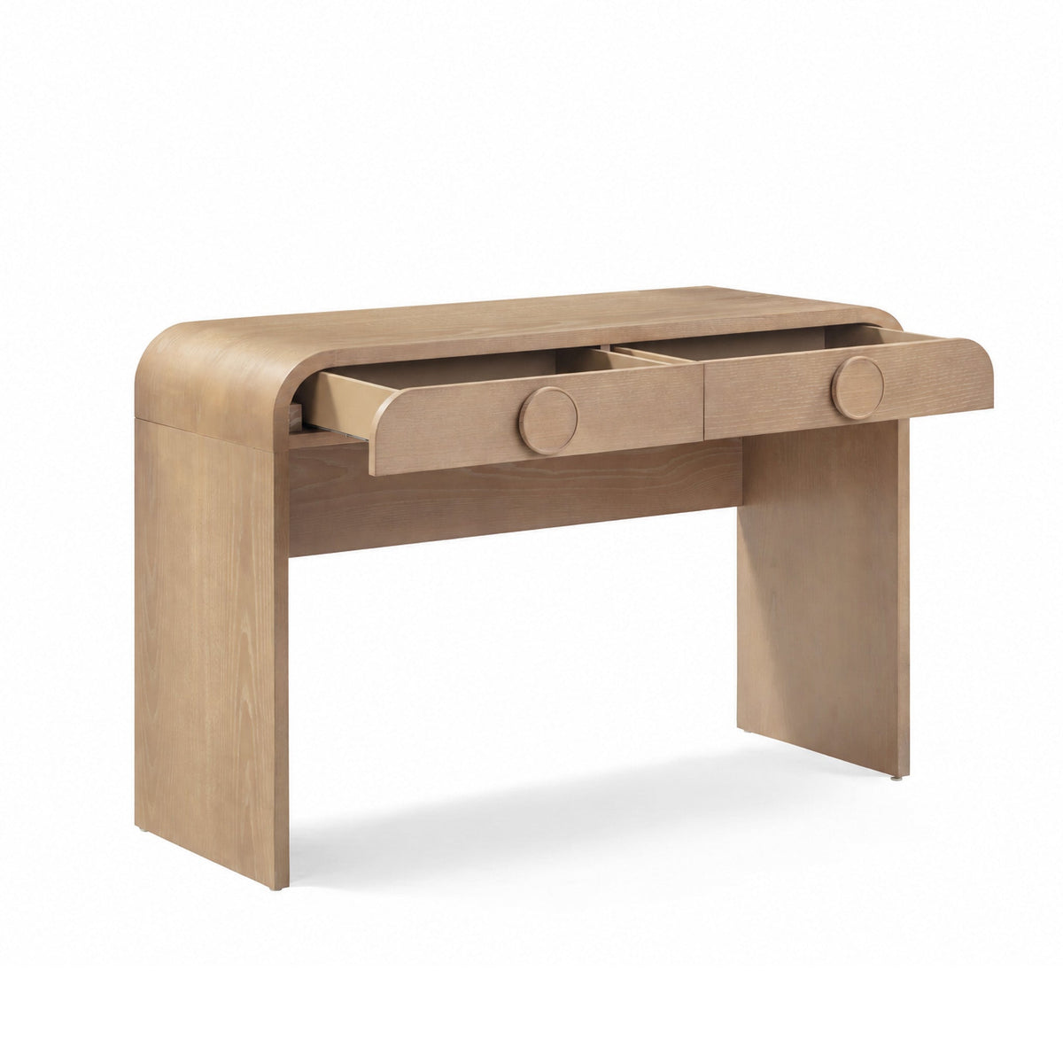 Moonrise 48" Natural Ash 2-Drawer Desk by TOV Furniture at Eve Furniture