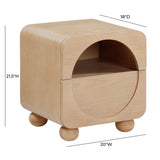 Moonrise Natural Ash Nightstand by TOV Furniture at Eve Furniture