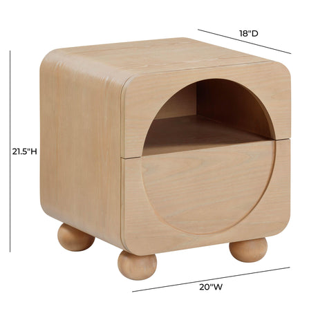 Moonrise Natural Ash Nightstand by TOV Furniture at Eve Furniture