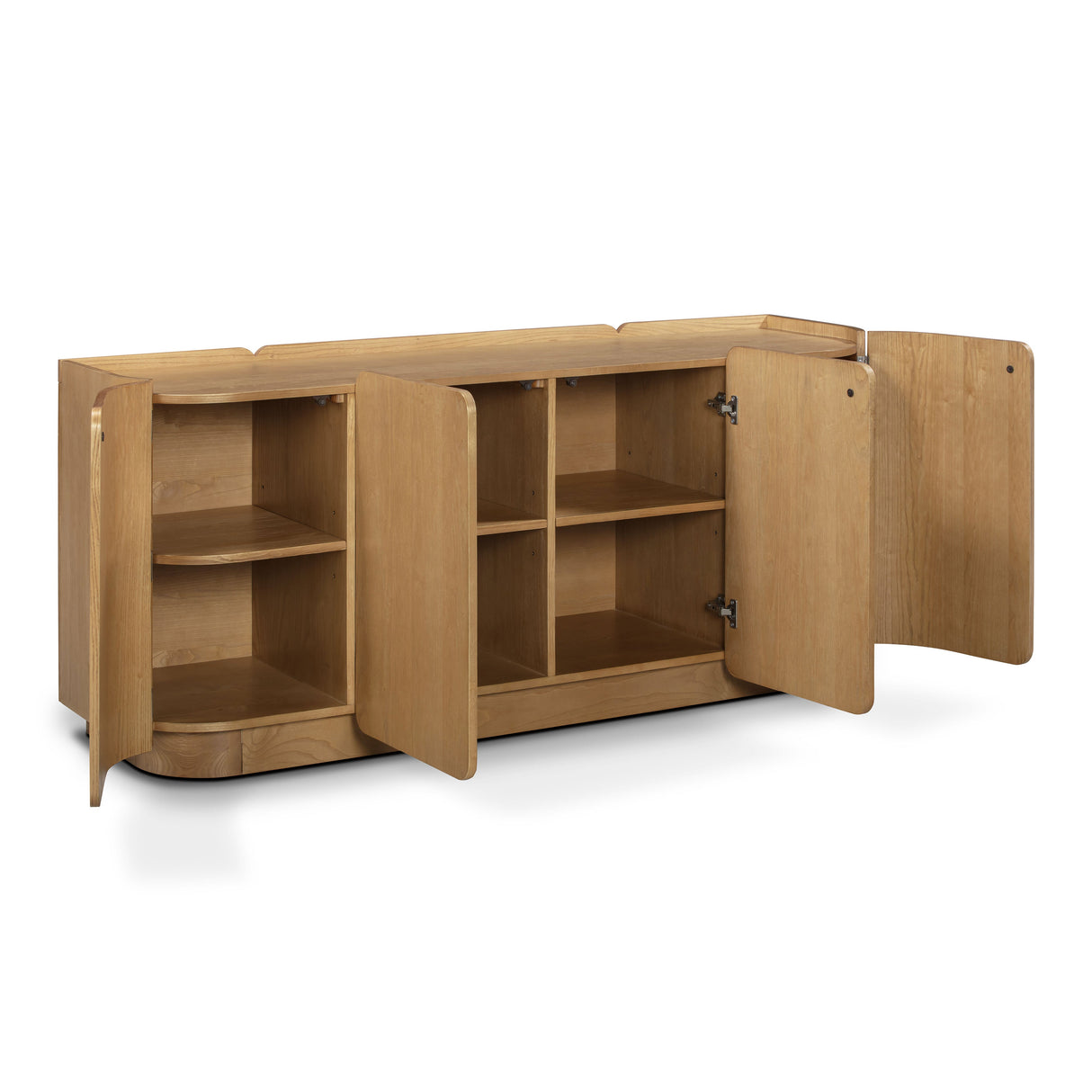 Moora 70" Natural Ash 4-Door Sideboard by TOV Furniture at Eve Furniture