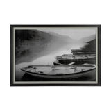 Moored at Sunset by Peter Adams a Hand Embellished Textured Framed Photo Art Print Matted under Glas by Mercana at Eve Furniture