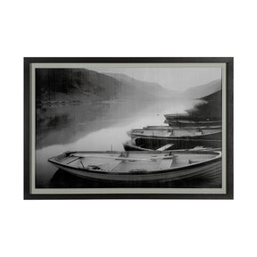 Moored at Sunset by Peter Adams a Hand Embellished Textured Framed Photo Art Print Matted under Glas by Mercana at Eve Furniture