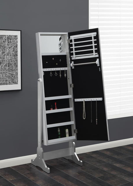 Moore Silver Jewelry Cheval Mirror by Coaster at Eve Furniture