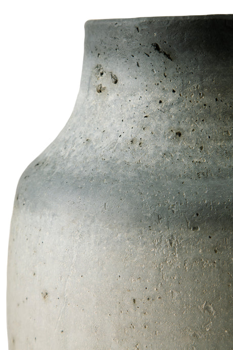 Moorestone Gray/Black Vase