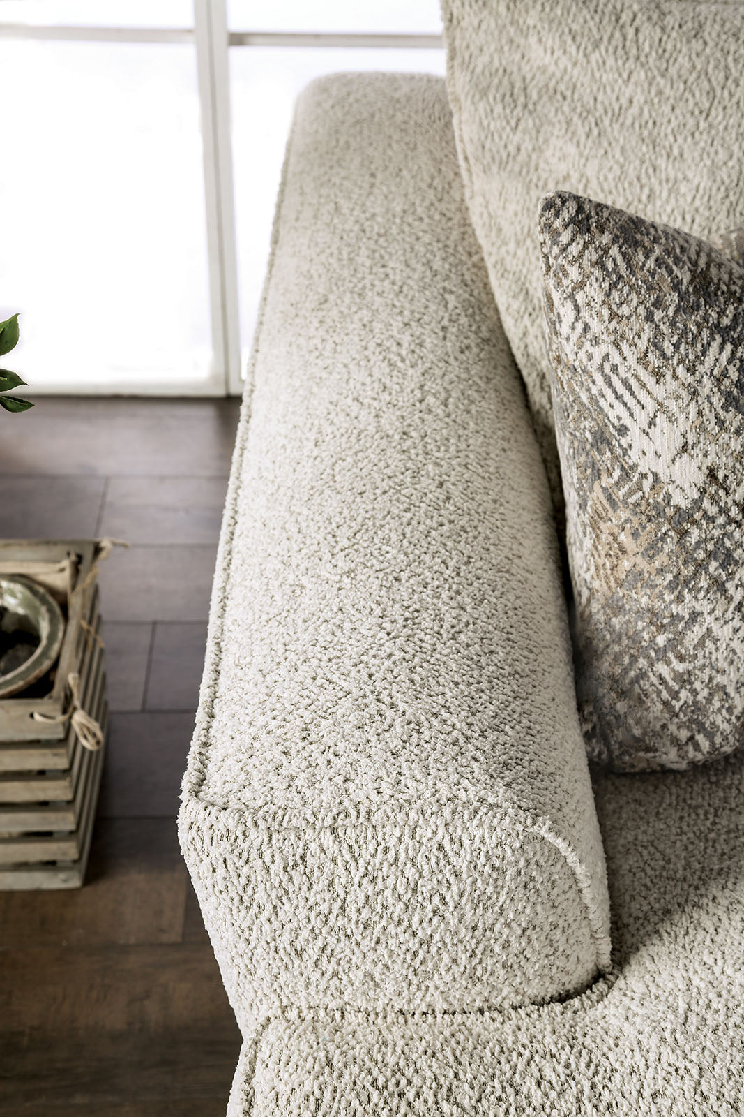 Moorpark Off-White Sofa & Loveseat by Furniture of America at Eve Furniture