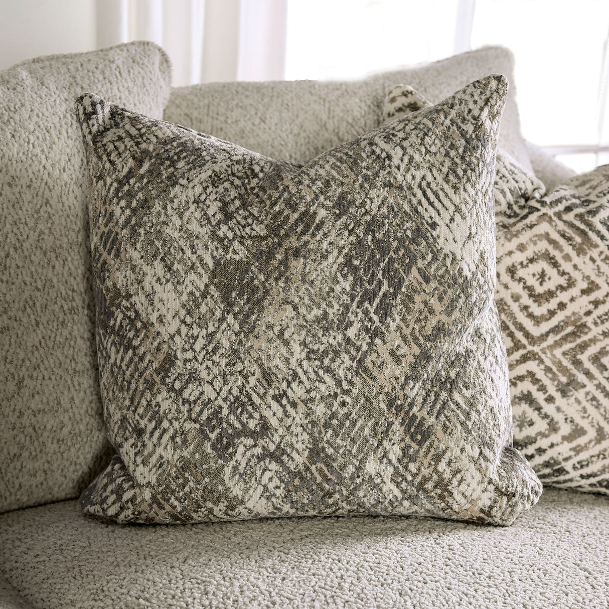 Moorpark Off-White Sofa & Loveseat by Furniture of America at Eve Furniture