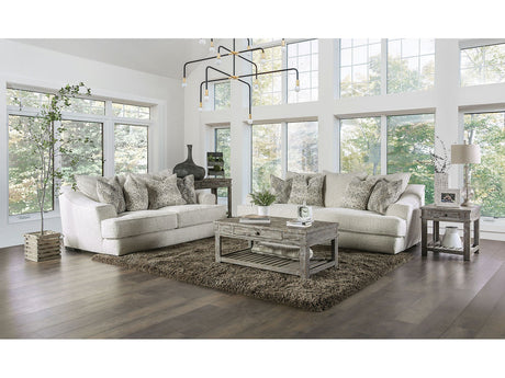 Moorpark Off-White Sofa & Loveseat by Furniture of America at Eve Furniture