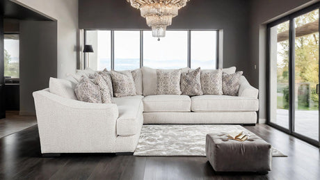Moorpark Off-White Sectional by Furniture of America at Eve Furniture
