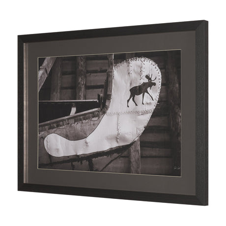 Moose Canoe by Deborah Revell Framed Art Print Matted under Glass by Mercana at Eve Furniture