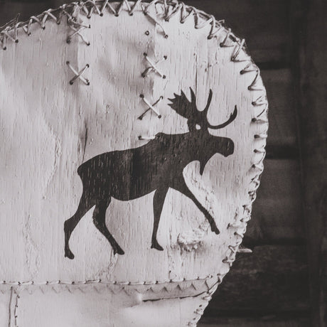 Moose Canoe by Deborah Revell Framed Art Print Matted under Glass by Mercana at Eve Furniture