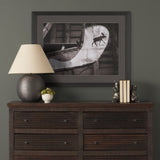 Moose Canoe by Deborah Revell Framed Art Print Matted under Glass by Mercana at Eve Furniture