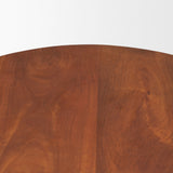 Mora Medium Brown Wood 3-Legged Accent Table by Mercana at Eve Furniture