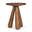 Mora Medium Brown Wood 3-Legged Accent Table by Mercana at Eve Furniture