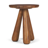 Mora Medium Brown Wood 3-Legged Accent Table by Mercana at Eve Furniture