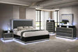 Morah Charcoal Gray/Black 4-Piece Queen Bedroom Set