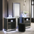 Morah Dark Gray Vanity Set by Furniture of America at Eve Furniture