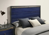 Morcote Ash Gray/Indigo Blue Queen Bed by Furniture of America at Eve Furniture