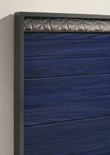 Morcote Ash Gray/Indigo Blue Queen Bed by Furniture of America at Eve Furniture