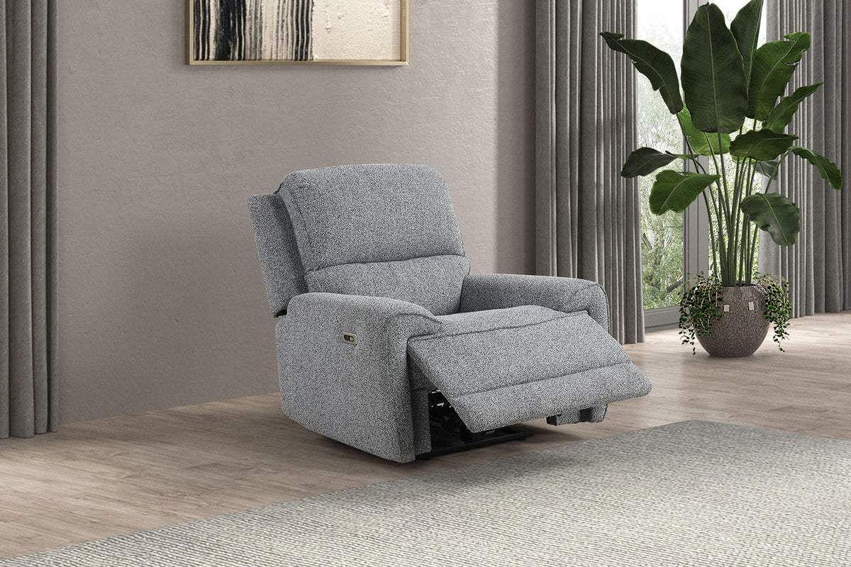 Morcote Gray Power Recliner by Furniture of America at Eve Furniture