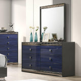 Morcote Ash Gray/Indigo Blue Dresser by Furniture of America at Eve Furniture
