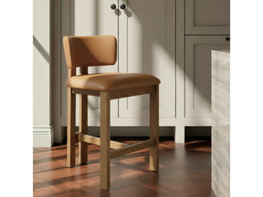 Morel Brown Counter Stool Leather by Moe's Home at Eve Furniture