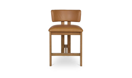 Morel Counter Stool Brown Leather by Moe's Home at Eve Furniture