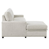 Morelia 2-Piece Sectional with Pull-out Bed and Left Chaise with Hidden Storage In Beige by Homelegance at Eve Furniture