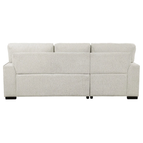 Morelia 2-Piece Sectional with Pull-out Bed and Left Chaise with Hidden Storage In Beige by Homelegance at Eve Furniture