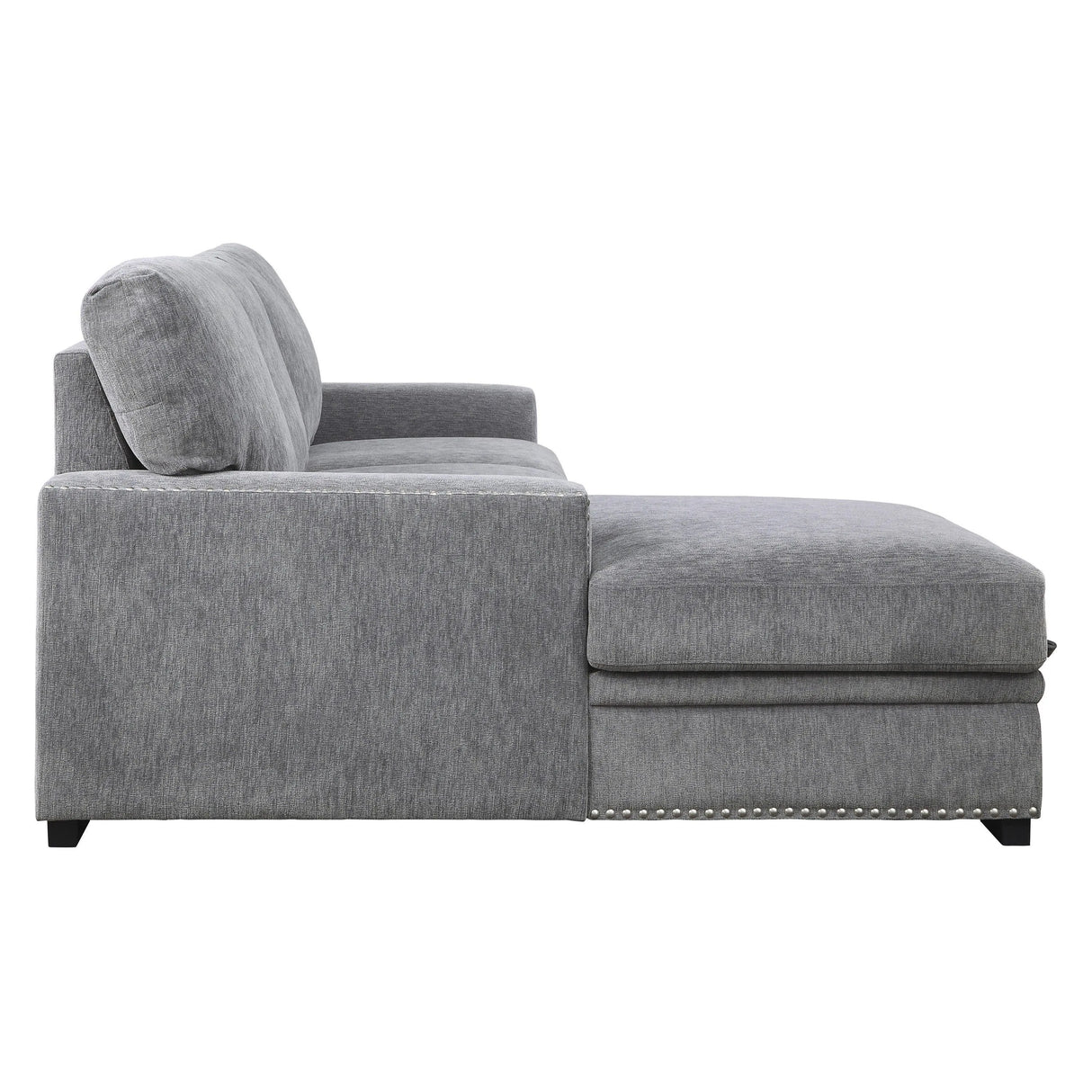 Morelia 2-Piece Sectional with Pull-out Bed and Left Chaise with Hidden Storage In Gray by Homelegance at Eve Furniture