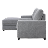 Morelia 2-Piece Sectional with Pull-out Bed and Left Chaise with Hidden Storage In Gray by Homelegance at Eve Furniture