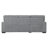 Morelia 2-Piece Sectional with Pull-out Bed and Left Chaise with Hidden Storage In Gray by Homelegance at Eve Furniture