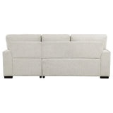 Morelia 2-Piece Sectional with Pull-out Bed and Right Chaise with Hidden Storage In Beige by Homelegance at Eve Furniture