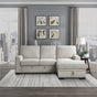 Morelia 2-Piece Sectional with Pull-out Bed and Right Chaise with Hidden Storage In Beige by Homelegance at Eve Furniture