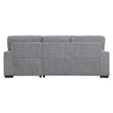 Morelia 2-Piece Sectional with Pull-out Bed and Right Chaise with Hidden Storage In Gray by Homelegance at Eve Furniture