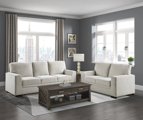 Morelia Beige Loveseat by Homelegance at Eve Furniture