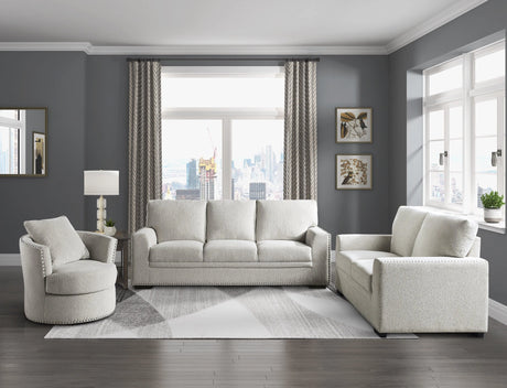 Morelia Beige Swivel Chair by Homelegance at Eve Furniture