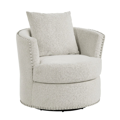 Morelia Beige Swivel Chair by Homelegance at Eve Furniture