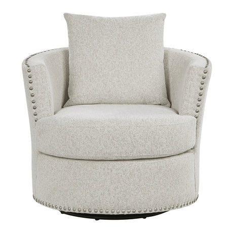 Morelia Beige Swivel Chair by Homelegance at Eve Furniture