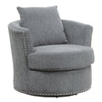 Morelia Dark Gray Swivel Chair by Homelegance at Eve Furniture