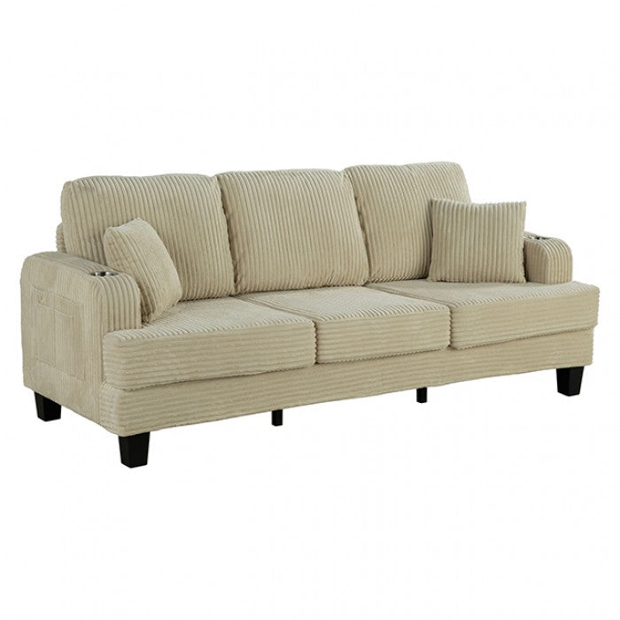 Moretaine Beige Sofa by Furniture of America at Eve Furniture