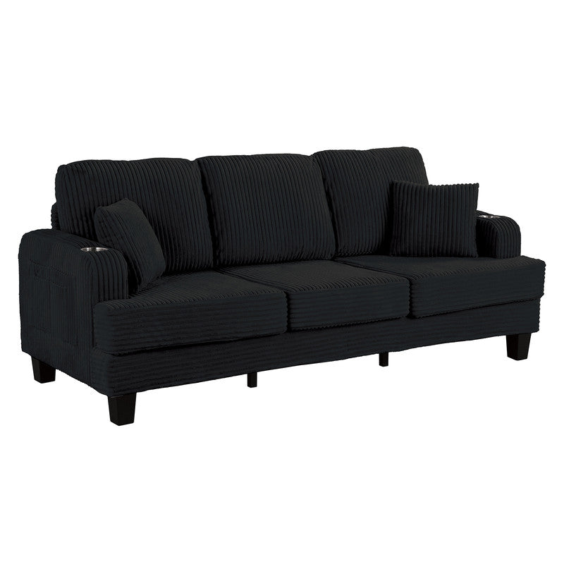 Moretaine Black Sofa & Loveseat by Furniture of America at Eve Furniture