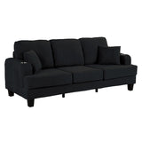 Moretaine Black Sofa & Loveseat by Furniture of America at Eve Furniture