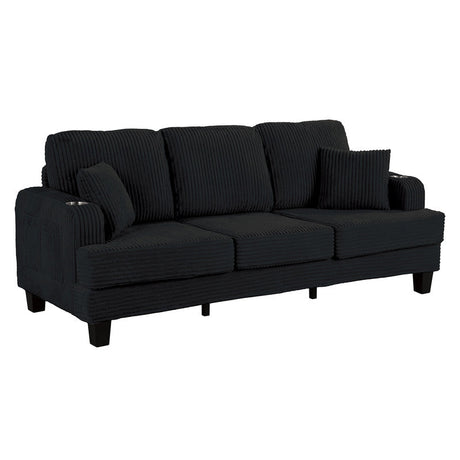 Moretaine Black Sofa & Loveseat by Furniture of America at Eve Furniture