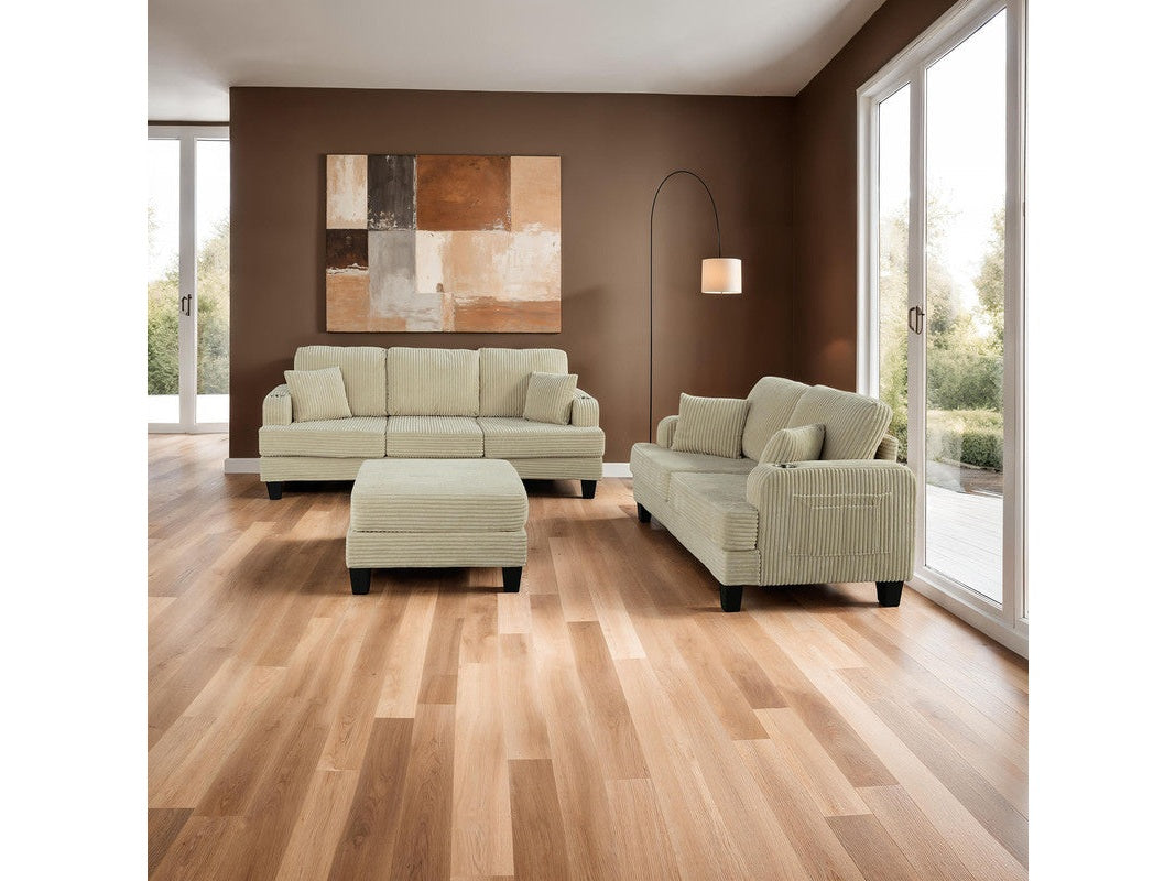 Moretaine Beige Sofa & Loveseat by Furniture of America at Eve Furniture