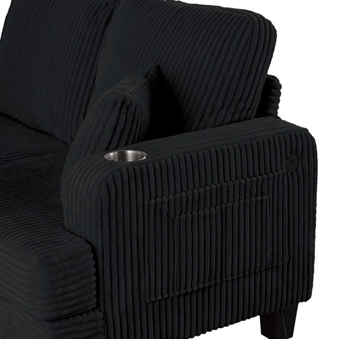 Moretaine Black Sofa by Furniture of America at Eve Furniture