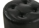 Morgan Black Round Swivel Stool by Crown Mark at Eve Furniture