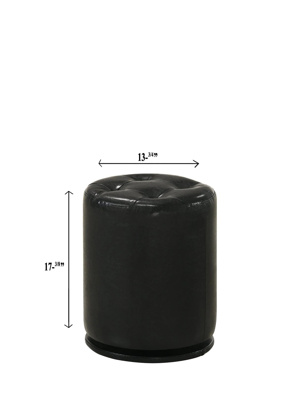 Morgan Black Round Swivel Stool by Crown Mark at Eve Furniture