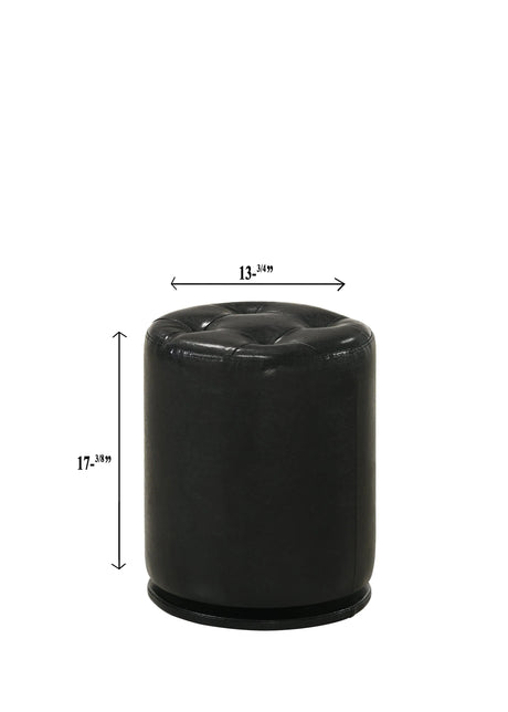 Morgan Black Round Swivel Stool by Crown Mark at Eve Furniture