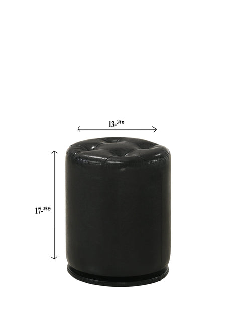 Morgan Black Round Swivel Stool by Crown Mark at Eve Furniture